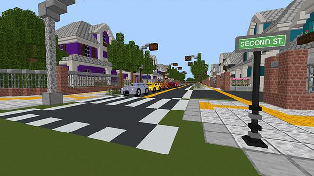 Screenshot of the Minecraft Bedrock Marketplace product Pizza Delivery Simulator created by DeliSoft Studios.
