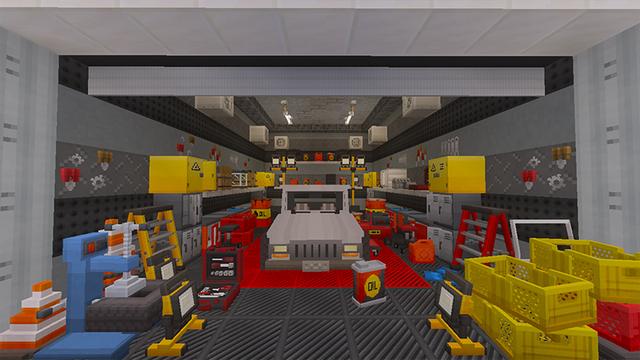 Screenshot of the Minecraft Bedrock Marketplace product Storage and Transportation Expansion Pack created by DeliSoft Studios.