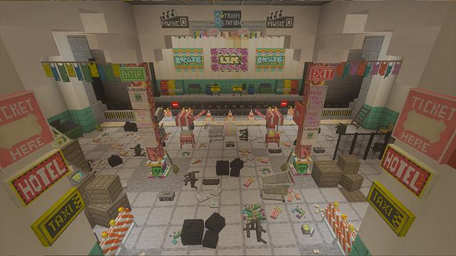 Screenshot of the Minecraft Bedrock Marketplace product Street Build Set created by DeliSoft Studios.