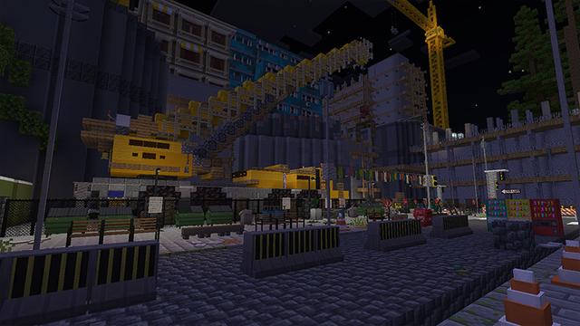 Screenshot of the Minecraft Bedrock Marketplace product Street Build Set created by DeliSoft Studios.