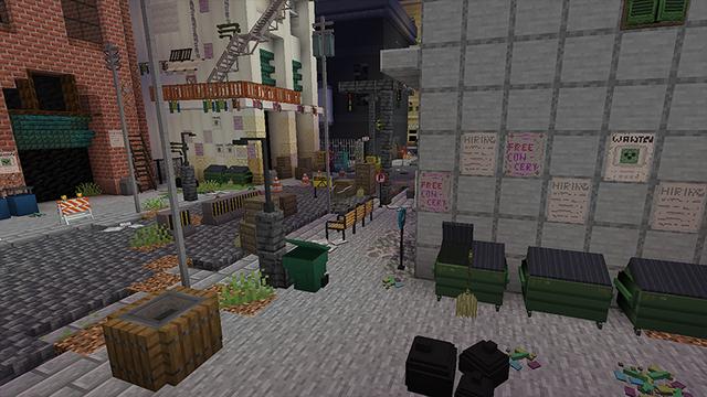Screenshot of the Minecraft Bedrock Marketplace product Street Build Set created by DeliSoft Studios.