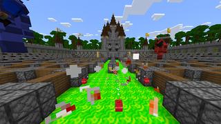 Screenshot of the Minecraft Bedrock Marketplace product TNT Mania created by DeliSoft Studios.