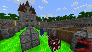 Screenshot of the Minecraft Bedrock Marketplace product TNT Mania created by DeliSoft Studios.