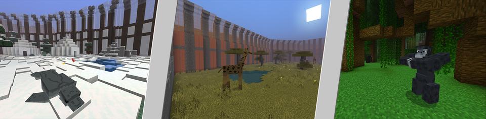 Panorama of the Minecraft Bedrock Marketplace product Zoo Tycoon created by DeliSoft Studios.