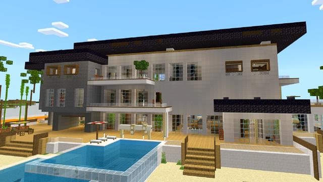 Screenshot of the Minecraft Bedrock Marketplace product Beachhouse created by Diamond Studios.
