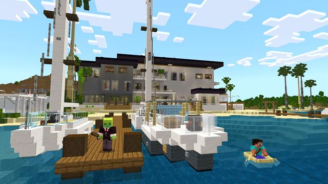 Screenshot of the Minecraft Bedrock Marketplace product Beachhouse created by Diamond Studios.