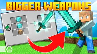 Thumbnail of the Minecraft Bedrock Marketplace product Bigger Weapons created by Diamond Studios.