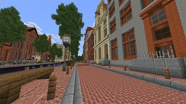 Screenshot of the Minecraft Bedrock Marketplace product City of Amsterdam created by Diamond Studios.