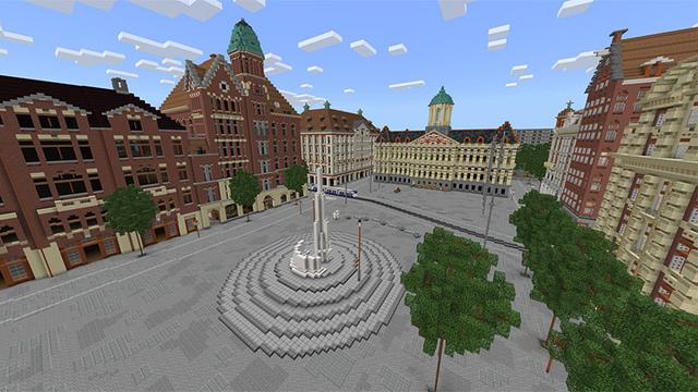 Screenshot of the Minecraft Bedrock Marketplace product City of Amsterdam created by Diamond Studios.