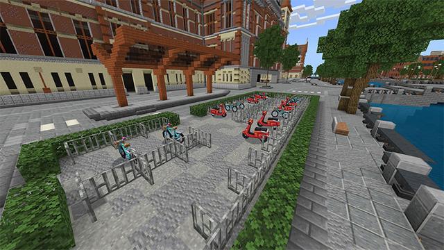 Screenshot of the Minecraft Bedrock Marketplace product City of Amsterdam created by Diamond Studios.