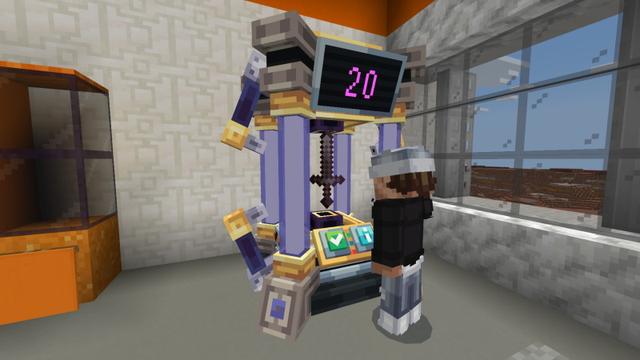 Screenshot of the Minecraft Bedrock Marketplace product Enchanting++ Add-On created by Diamond Studios.