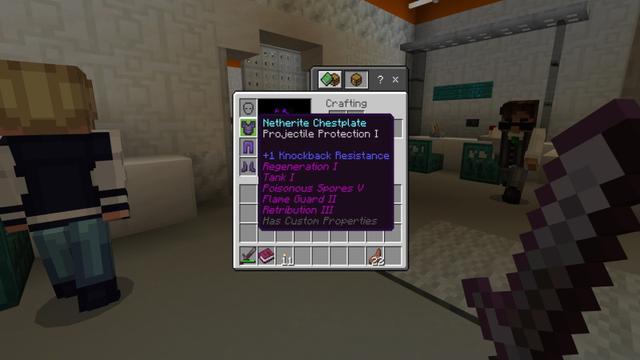 Screenshot of the Minecraft Bedrock Marketplace product Enchanting++ Add-On created by Diamond Studios.