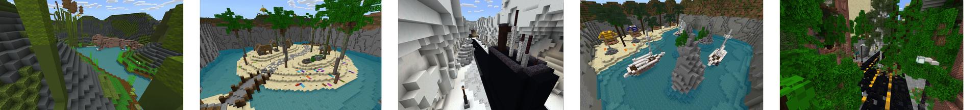 Panorama of the Minecraft Bedrock Marketplace product Find The Button 2 created by Diamond Studios.