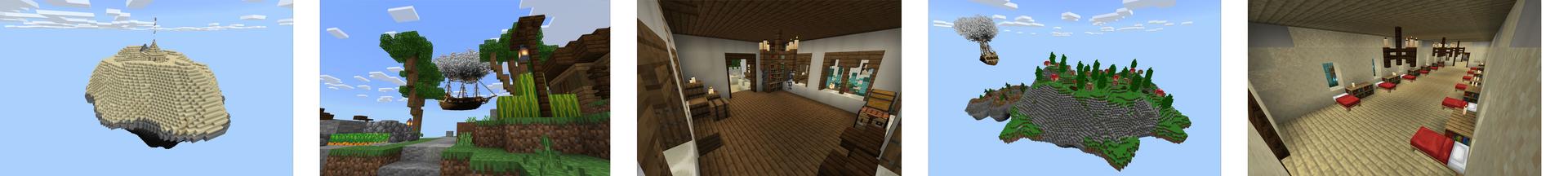 Panorama of the Minecraft Bedrock Marketplace product Flying Survival created by Diamond Studios.