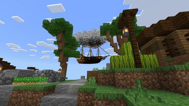Screenshot of the Minecraft Bedrock Marketplace product Flying Survival created by Diamond Studios.