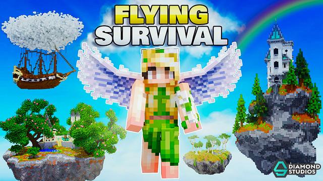 Thumbnail of the Minecraft Bedrock Marketplace product Flying Survival created by Diamond Studios.
