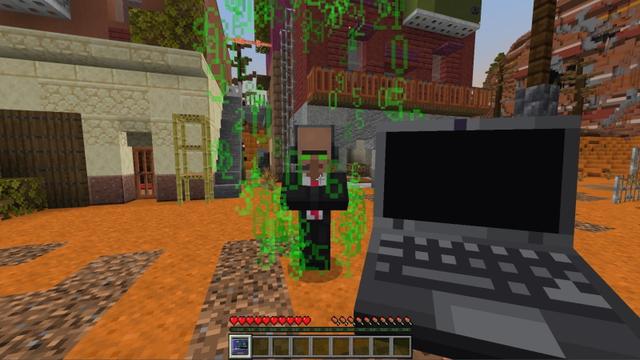 Screenshot of the Minecraft Bedrock Marketplace product Hacker Villagers created by Diamond Studios.