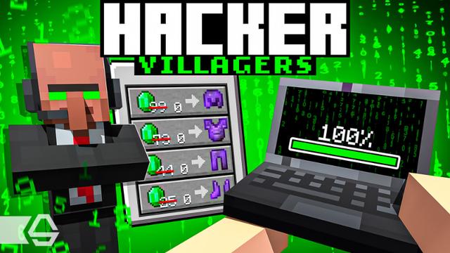 Thumbnail of the Minecraft Bedrock Marketplace product Hacker Villagers created by Diamond Studios.