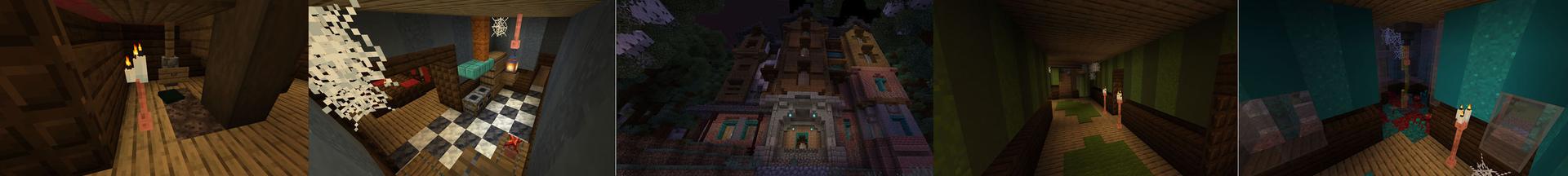 Panorama of the Minecraft Bedrock Marketplace product Haunted Castle created by Diamond Studios.