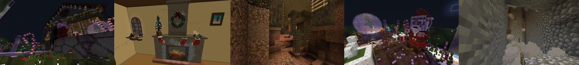 Panorama of the Minecraft Bedrock Marketplace product Holiday Parkour created by Diamond Studios.