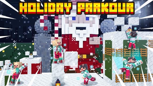 Thumbnail of the Minecraft Bedrock Marketplace product Holiday Parkour created by Diamond Studios.