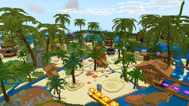 Screenshot of the Minecraft Bedrock Marketplace product Island Resort created by Diamond Studios.
