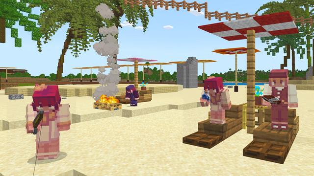 Screenshot of the Minecraft Bedrock Marketplace product Island Resort created by Diamond Studios.