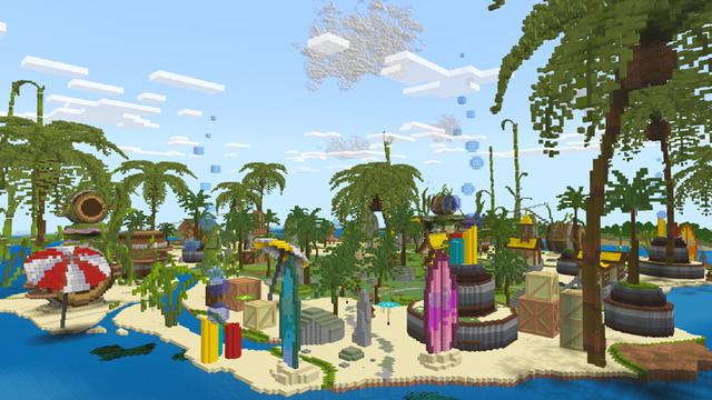 Screenshot of the Minecraft Bedrock Marketplace product Island Resort created by Diamond Studios.
