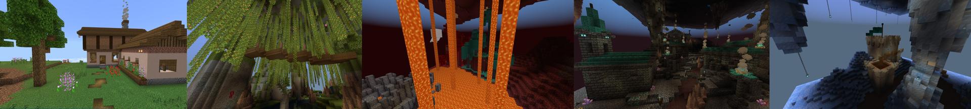 Panorama of the Minecraft Bedrock Marketplace product Layer Survival created by Diamond Studios.