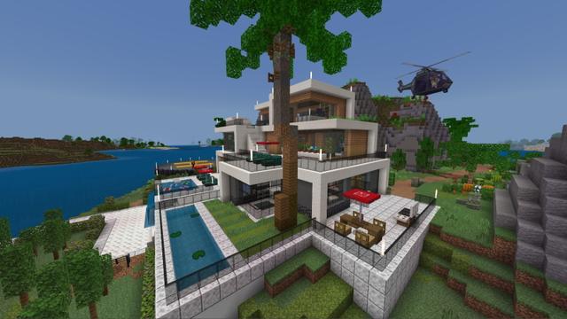 Screenshot of the Minecraft Bedrock Marketplace product Millionaire Villa Island created by Diamond Studios.