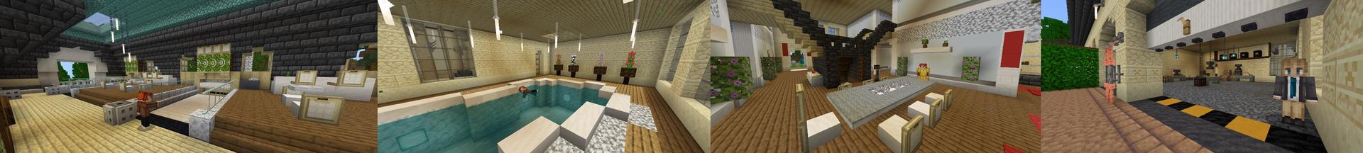 Panorama of the Minecraft Bedrock Marketplace product Millionaire Villa created by Diamond Studios.