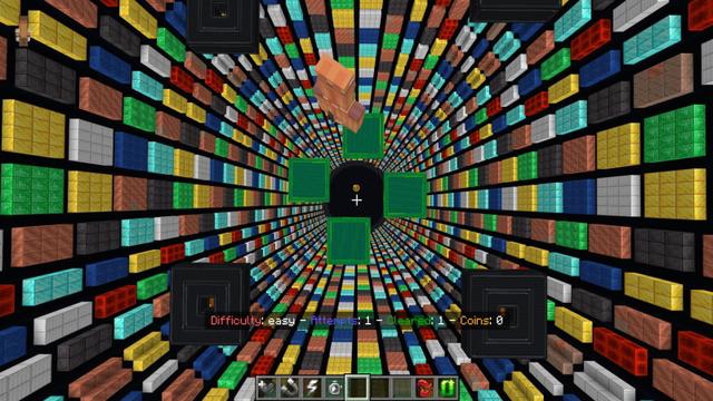 Screenshot of the Minecraft Bedrock Marketplace product Moving Dropper created by Diamond Studios.