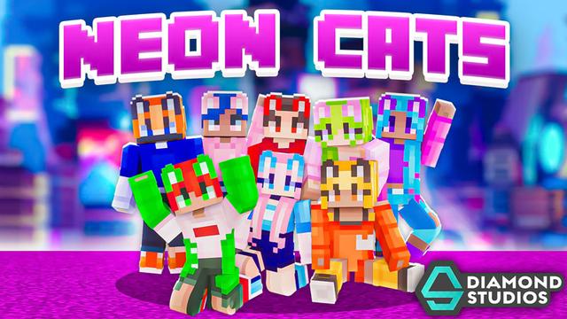 Thumbnail of the Minecraft Bedrock Marketplace product Neon Cats created by Diamond Studios.