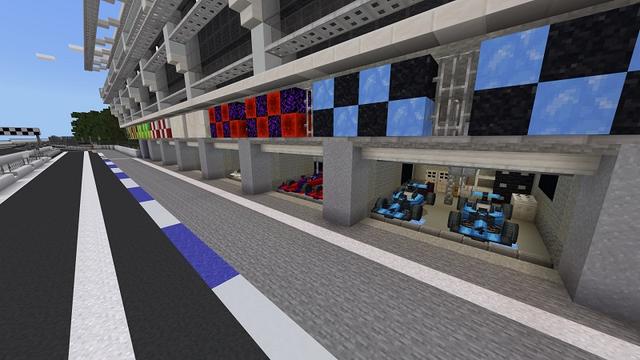 Screenshot of the Minecraft Bedrock Marketplace product Racing Cars - Monza created by Diamond Studios.