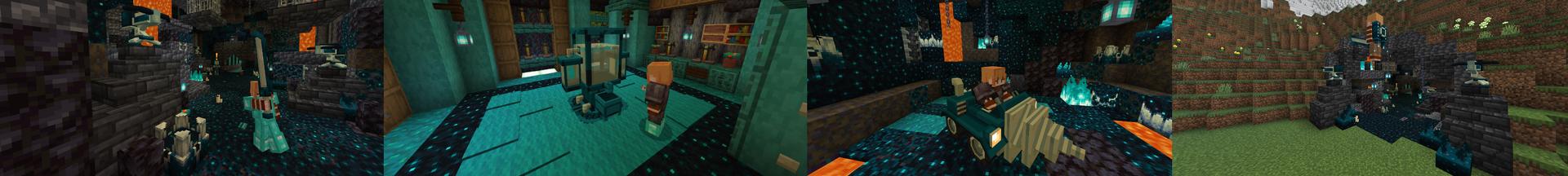 Panorama of the Minecraft Bedrock Marketplace product Secret Warden Bunker created by Diamond Studios.
