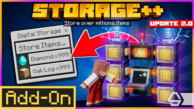 Thumbnail of the Minecraft Bedrock Marketplace product Storage++ Add-On created by Diamond Studios.