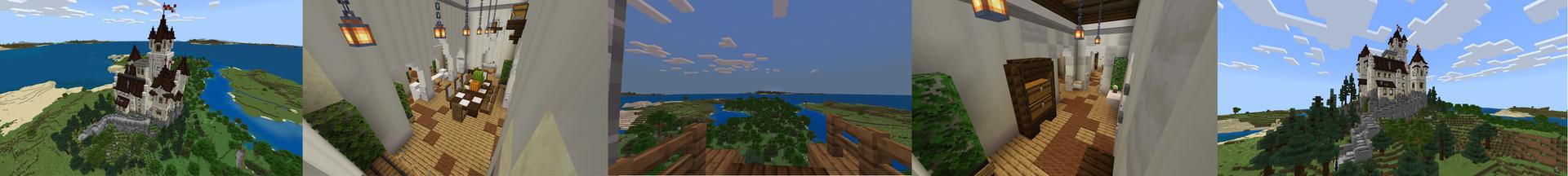 Panorama of the Minecraft Bedrock Marketplace product Survival Castle created by Diamond Studios.