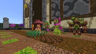 Screenshot of the Minecraft Bedrock Marketplace product Tower Defense - Plants vs Mobs created by Diamond Studios.