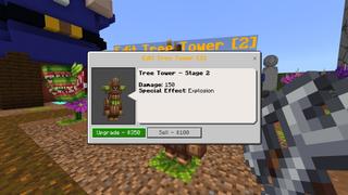 Screenshot of the Minecraft Bedrock Marketplace product Tower Defense - Plants vs Mobs created by Diamond Studios.