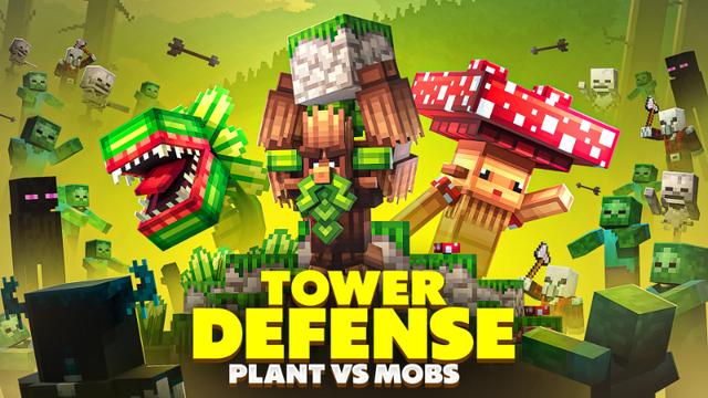 Thumbnail of the Minecraft Bedrock Marketplace product Tower Defense - Plants vs Mobs created by Diamond Studios.