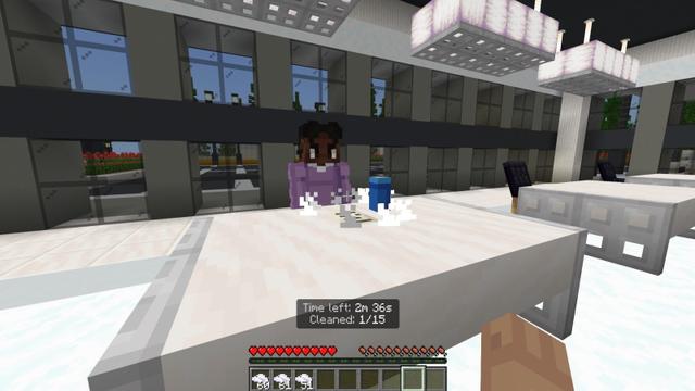 Screenshot of the Minecraft Bedrock Marketplace product University Roleplay created by Diamond Studios.