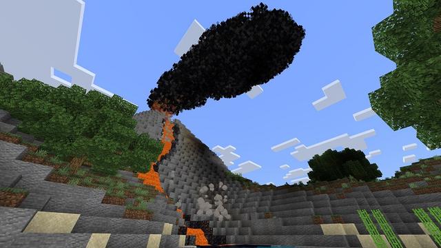 Screenshot of the Minecraft Bedrock Marketplace product Volcano Island created by Diamond Studios.
