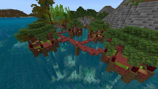 Screenshot of the Minecraft Bedrock Marketplace product Volcano Island created by Diamond Studios.