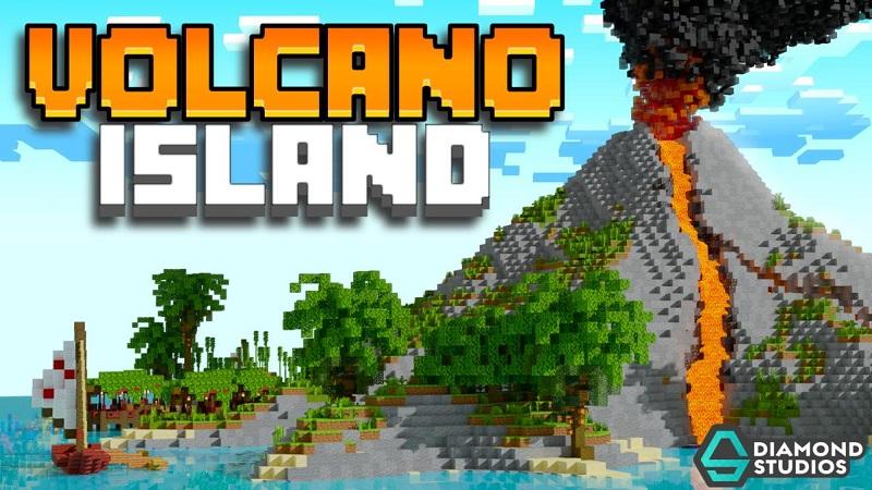 Volcano Island by Diamond Studios | CHUNK - Minecraft Bedrock ...