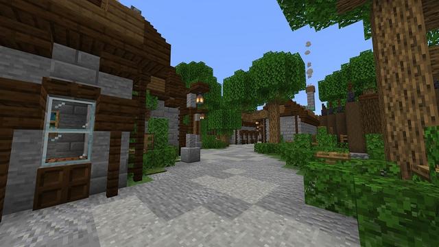 Screenshot of the Minecraft Bedrock Marketplace product Wooden Village created by Diamond Studios.