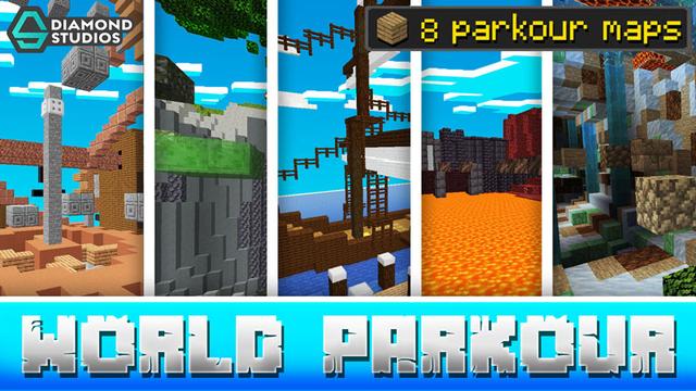 Thumbnail of the Minecraft Bedrock Marketplace product World Parkour created by Diamond Studios.