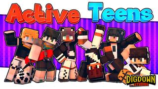 Thumbnail of the Minecraft Bedrock Marketplace product Active Teens created by Dig Down Studios.