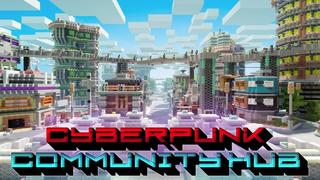 Thumbnail of the Minecraft Bedrock Marketplace product Cyberpunk Community Hub created by Dig Down Studios.