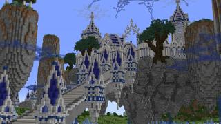 Screenshot of the Minecraft Bedrock Marketplace product Fantasy Community Hub created by Dig Down Studios.