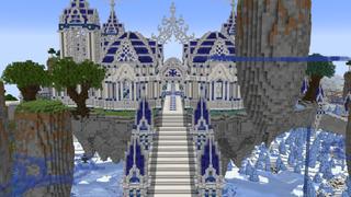 Screenshot of the Minecraft Bedrock Marketplace product Fantasy Community Hub created by Dig Down Studios.